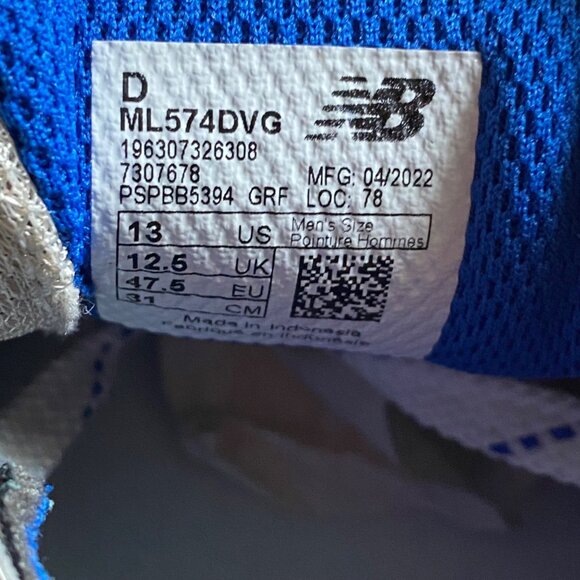 New Balance Mens ML574DVG Sneakers Size 13 Green Suede & Mesh - Picture 3 of 7